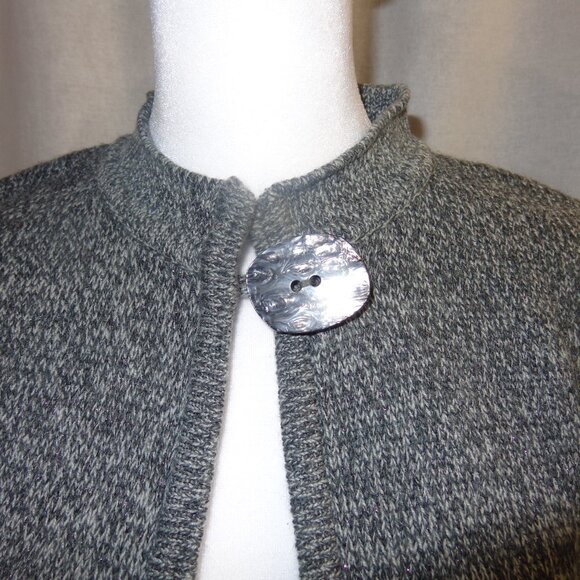 Coldwater Creek Gray Size Medium One-Button Open Cardigan - Picture 2 of 15